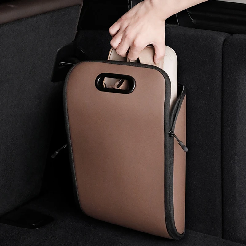 

Car Shoe Box Organizer Waterproof PVC Leather Zipper Foldable Car Storage Accessories For Men Women Multi-Func Car Organizer