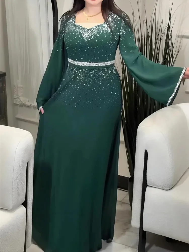 Abayas For Women Dubai Luxury 2026 African Muslim Fashion Dress Caftan Marocain Evening Party Dresses Kimono Robe Djellaba Femme