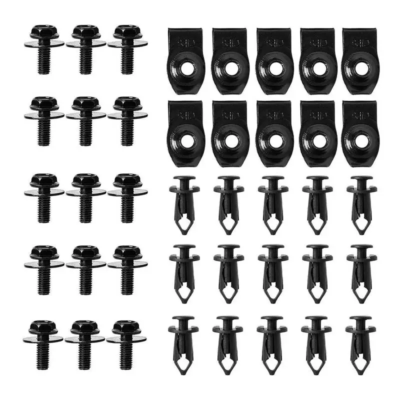 Car Clips Push-Type Retainer Clip Kit Bumper Shield Retainer Automotive Hardware Bumper Clips Car Accessories