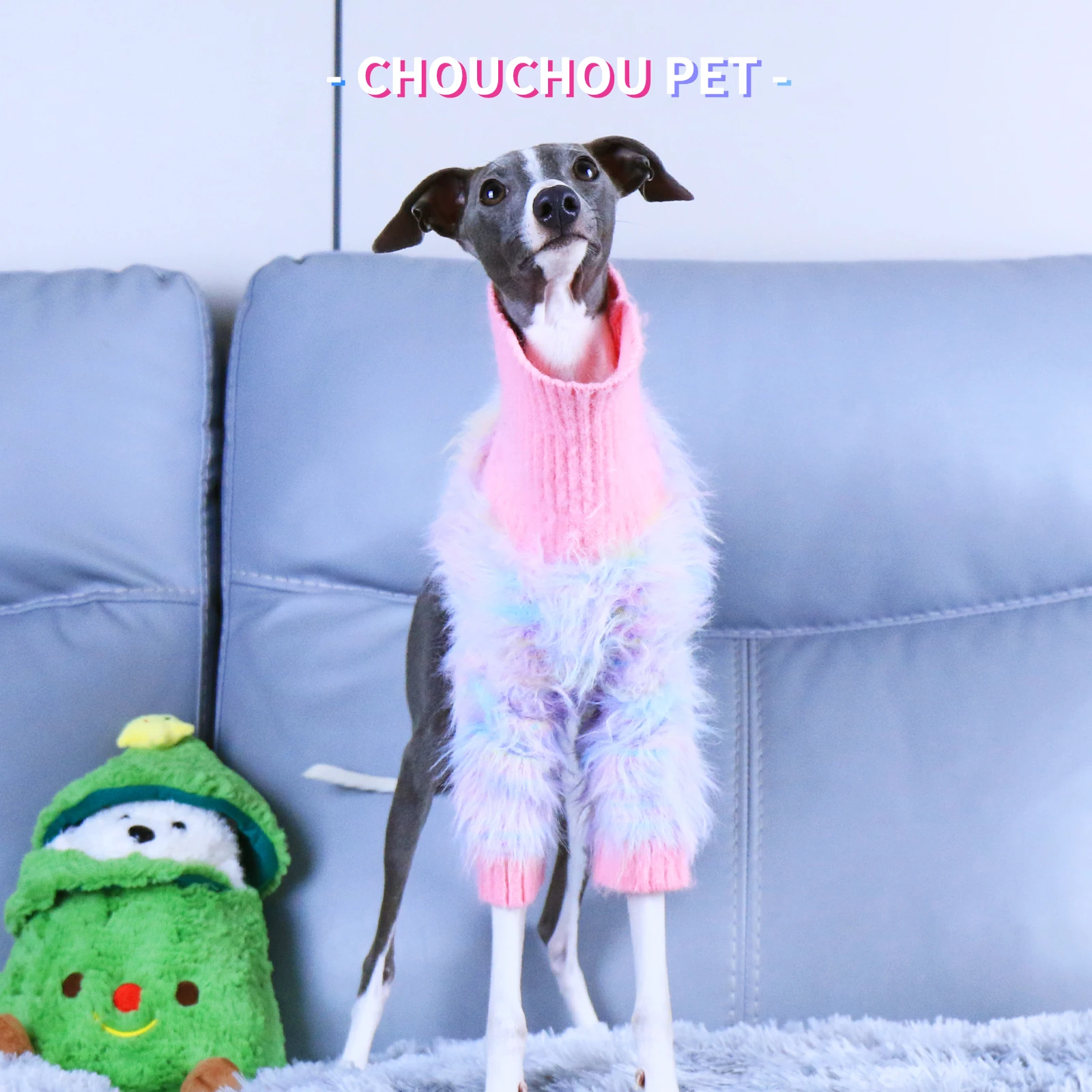 Noble Pet Sweater Stretch Soft Pink Turtleneck Italian Greyhound Whippet Sweater