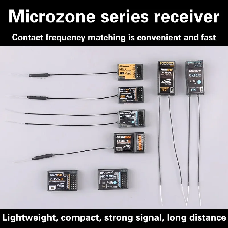 MC E6R-E Microzone Series Remote Control Receiver with Self Stabilizing MC8REv2 Mini SBUS Receiver MC7RE,MC9002