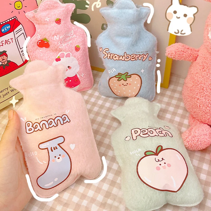 1Pc Lovely Cartoon Hand Po Warm Water Bottle Mini Hot Water Bottles Portable Hand Warmer Girls Pocket Hand Feet Hot Water Bags