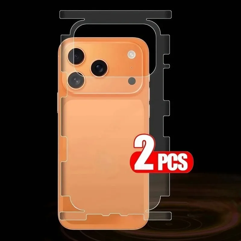 2 Stück Weiche Displayschutzfolien Rückseitenfolien für iPhone 17ProMax 17Air 17Pro 17 16ProMax 16Pro 16 15 14 Hydrogel-Film