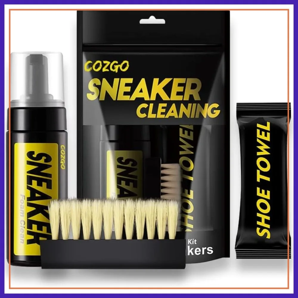 

Water-Free Foam Sneaker Cleaner 5.3oz with Shoe Brush & Cloth, Works on Most Shoes