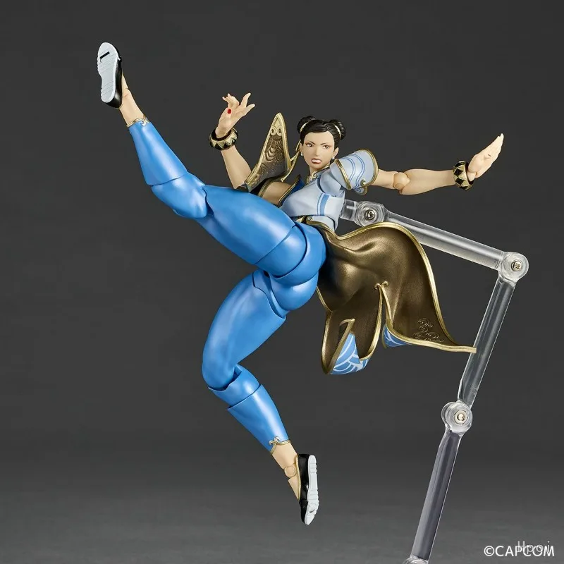 KAIYODO Original Revoltech Street Fighter 6 Series Chun-Li Anime Action Figure Model Toys Movable Model Ornaments Gifts Fo Boys
