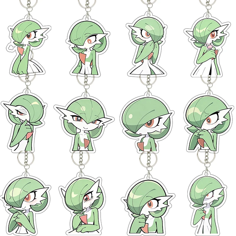 Gardevoir Pocket Monster Kawaii Acryl-Schlüsselanhänger Geldbörsenanhänger Hängekette Anime Cartoon Dekorationszubehör Geburtstagsgeschenk
