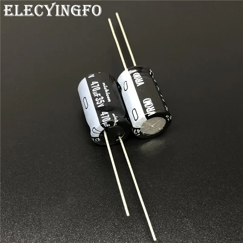 10Pcs/100Pcs 470uF 35V NICHICON VR Series 10x16mm 35V470uF Aluminum Electrolytic Capacitor