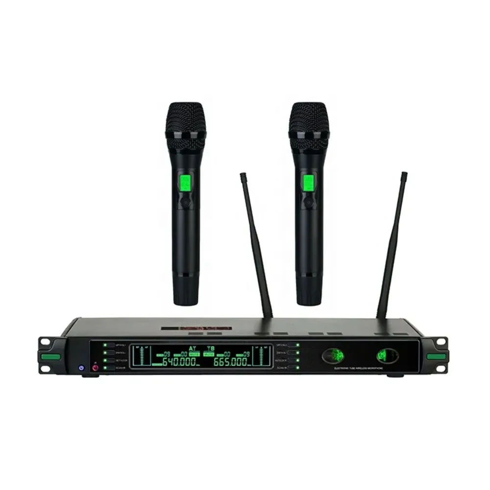 

QS-09A high quality luxury version electronic tube wireless microphone use aerospace-grade tubes for stage