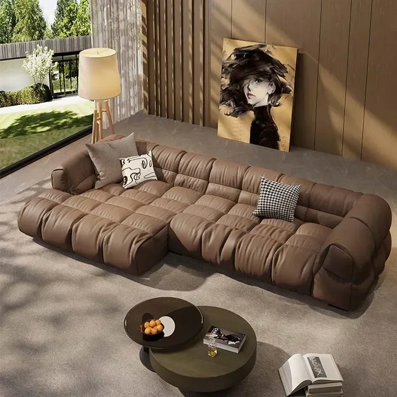 

Genuine Leather Sofa Living Room European Luxury Sectional Sofa Modern Elegant Salon Canape De Luxe Moderne Home Furniture