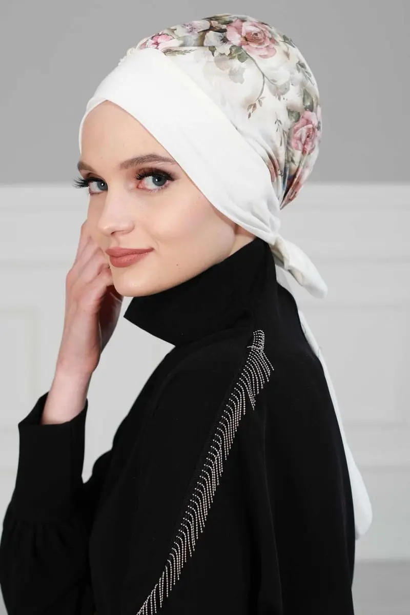 Belted combed Bone Olive pattern white