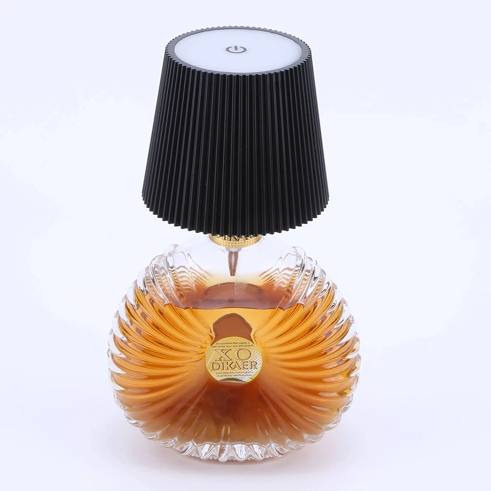 مصباح زجاجة لاسلكي مخطط جو بار ضوء التحكم باللمس مصباح زجاجة النبيذ ضوء الليل الزخرفية للحانات المطاعم