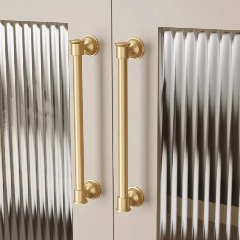 Brass Pure Copper French Cabinet Door Hardware Furniture Handle Wardrobe Drawer Kitchen Cabinet American Retro High-end Handle