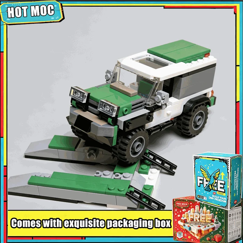 NEW 214 Parts 4x4 Off Road Building Blocks Green Adventure Vehicle DIY Assembly Creative Educational Toy Christmas Popular Gift