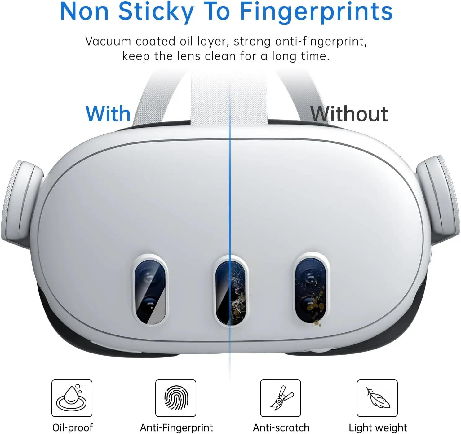 HD Camera Lens Protector for Quest 3 Ultra-thin Tempered Glass for Oculus Meta Quest 3 Anti-Scratch Camera Protective Cover Film