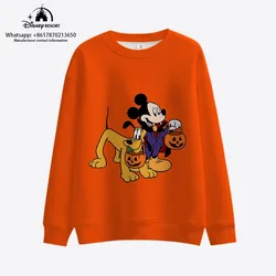 2023 New Street Clothing Halloween Mickey Minnie Autumn Round Neck Fashion Casual Women's Long Sleeve Tops Children's Pullover