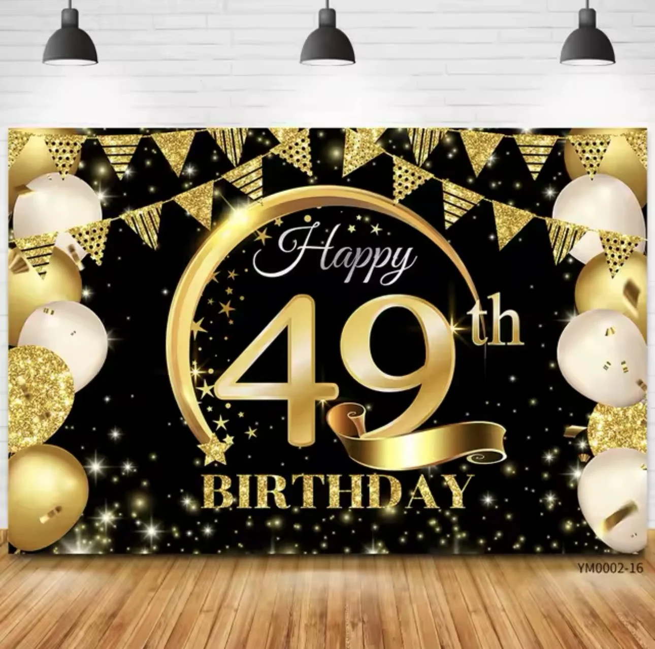 العمر عيد ميلاد سعيد موضوع خلفيات للتصوير الفوتوغرافي الذهب فلاش بالون الأطفال الكبار حفلة استوديو الصور خلفية BD-01