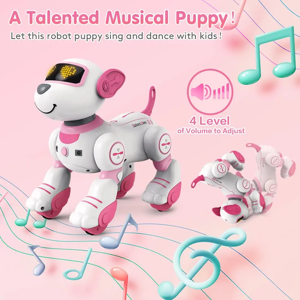 Interactive Remote Control Robot Dog Toy for Youngsters  17 Functions,  Ideal Birthday Gift for Girls Ages 3+