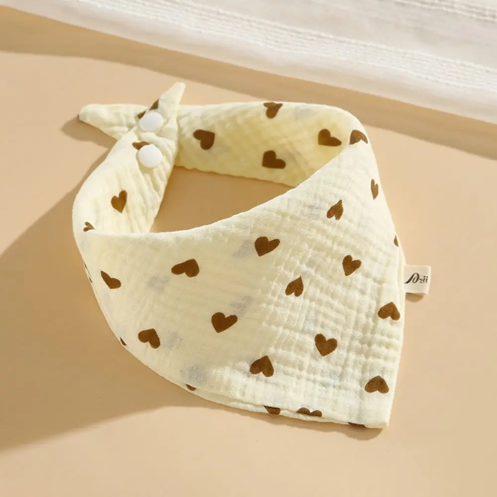 

Baby Accessory Printing Baby Muslin Bibs Cotton Snap Button Saliva Towel Soft Solid Color Burp Cloths Infant Scarf