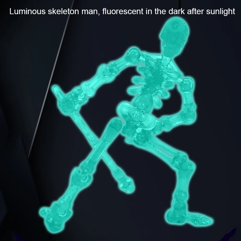 Medieval Skeleton Doll Robot Action Figure With Movable Joints, Creative Poseable Mannequin Desktop Decor For Stress Relief Toy