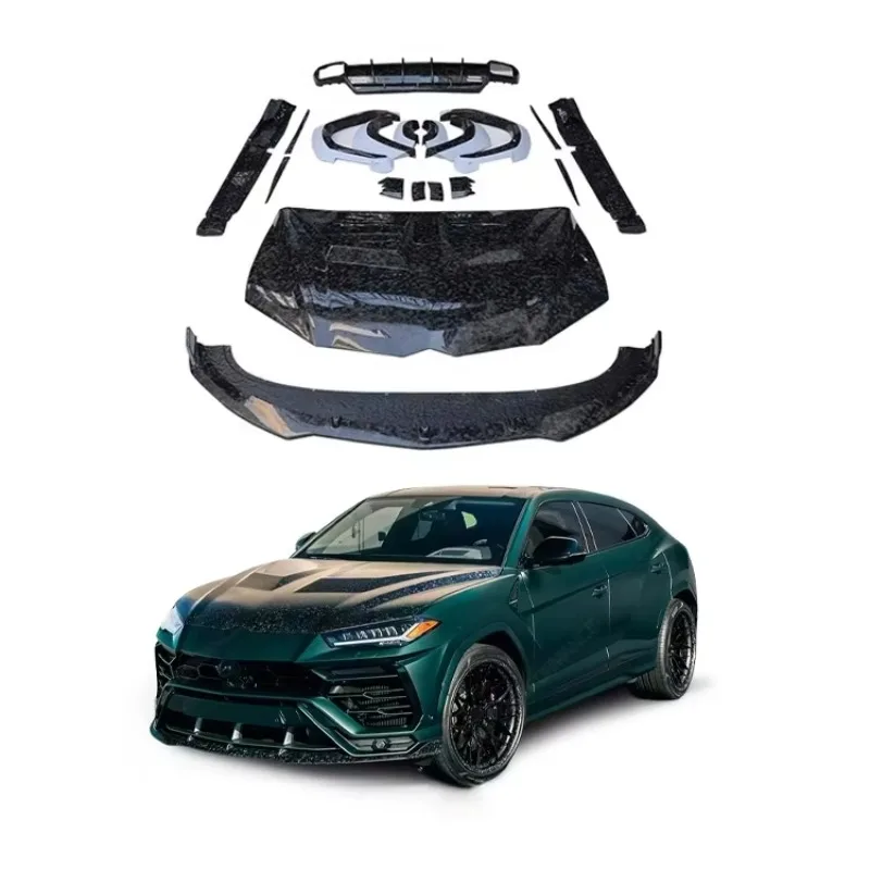 

N Style Body Kit for URUS Car Part With Front Bumper Side Skirts Rear Diffuser Hood Forged Carbon Fiber Carkit