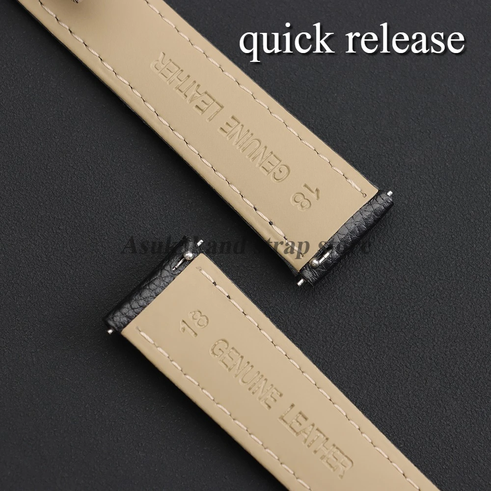 For Cartier Litchi Grain Leather Watch Strap for Tank London Key Band Folding Buckle 16mm 18mm 20mm 22mm Business Men's Bracelet view 4