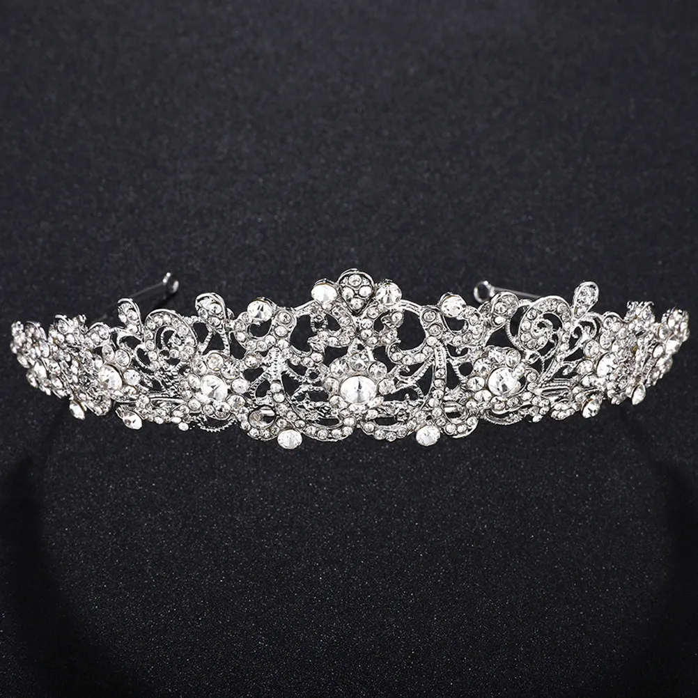 

1Pcs Exquisite Glittering Bride Crown Hairband High Quality Fadeless Lightweight Wedding Accessory for Women Girls Crown
