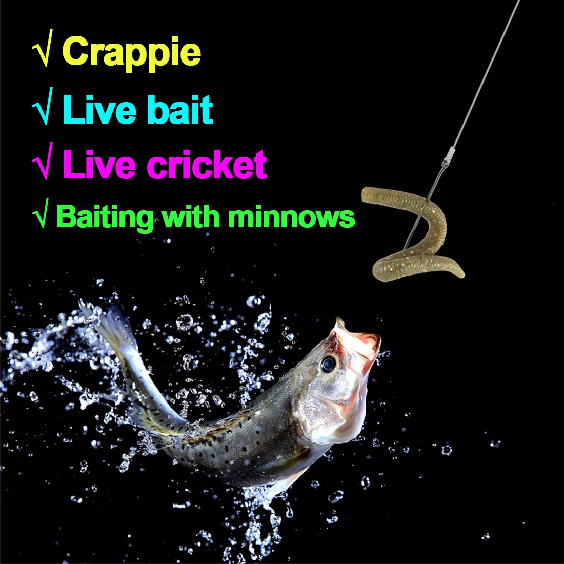 9 كجم 50 قطعة خطاف صيد طويل عرقوب خطاف بلاستيكي ناعم خطاف أبردين خطاف دودة عالي الكربون الصلب