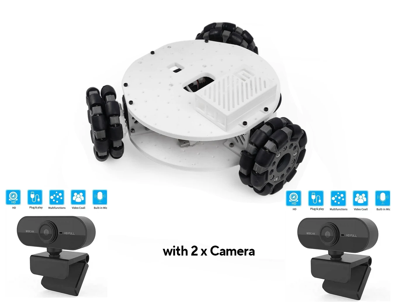 LeKiwi Kit Mobile Base with 3D Printed Parts and Battery,12V