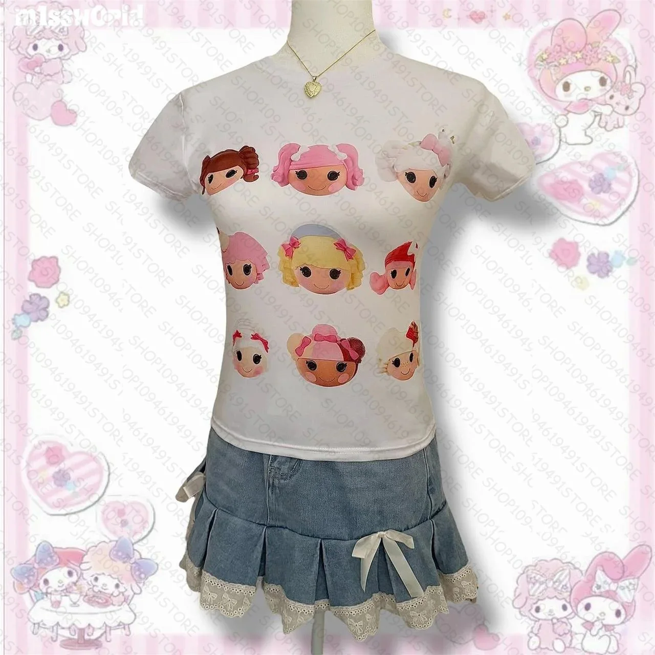 เสื้อยืดผู้หญิงสไตล์ Trashy Y2k ยุค 2000 เสื้อยืดสำหรับผู้หญิง เสื้อผ้าสไตล์ 90s วินเทจ ลายอนิเมะ เสื้อผ้าผู้หญิงสไตล์โกธิค เสื้อครอปท็อปผู้หญิงสไตล์ Emo