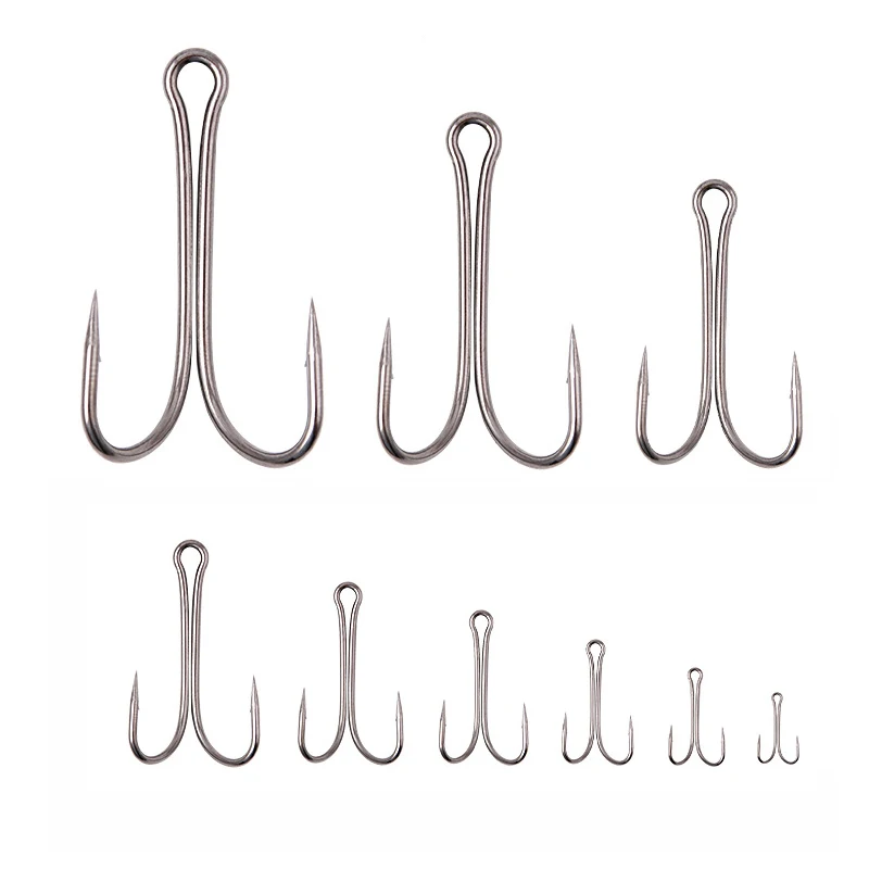 10/50/100PCS Long Shank Double Hook Barbed Weedless Fishing Hook Fly Tying for Jig Bass Fish Hook Fishing Tackle For Soft Lures