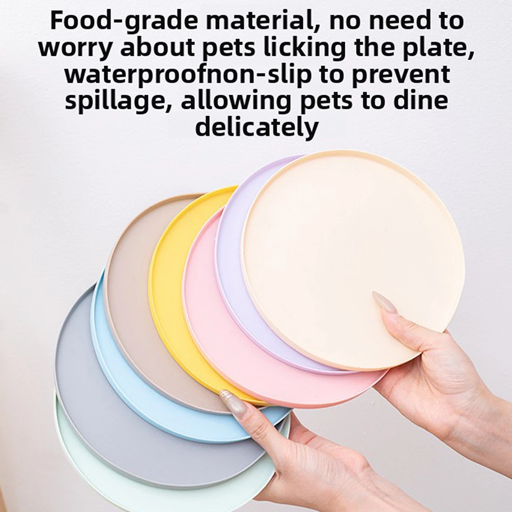 Non-Slip Silicone Pet Food Mat Spill Proof Dog Bowl Placemat Foldable Pet Tray Feeders For Hardwood Floors Protection