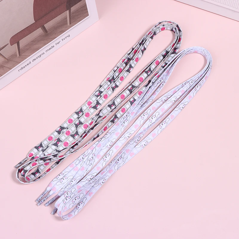 1 ペアかわいいクロミシナモロール靴ひもアニメ漫画ファッションフラット靴ひもアクセサリーギフトおもちゃ 120