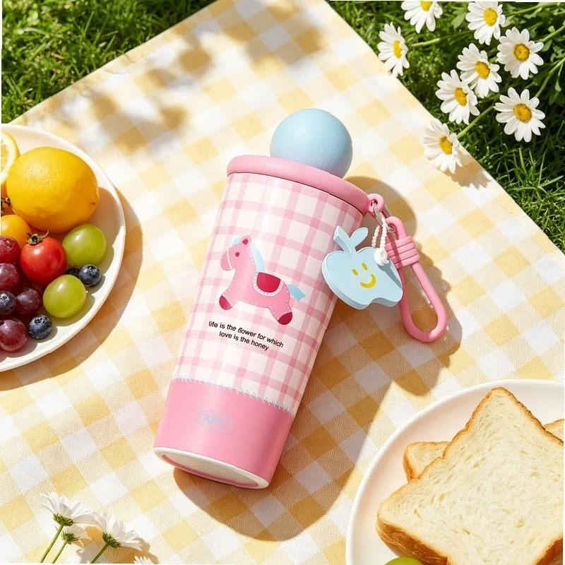 High looks quotient 316 Stainless Steel Insulated Tumbler with Tea Strainer&Dust Cover,Portable Straw Direct Drink Cup for Kids