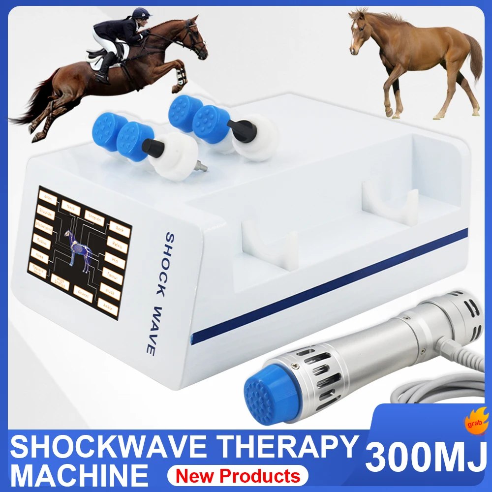 Animals Shockwave Therapy Machine For Tendon Injury And Relieve Ankle Pain 300MJ Professional Shock Wave Massager For Horse Use