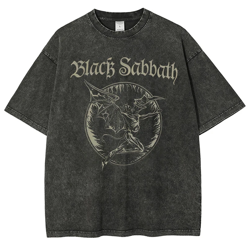 

Cotton Tee Legendary Heavy Metal Band Black Sabbath Voodoo Satanism Religious For Men And Women Imagery Summer Oversize Top
