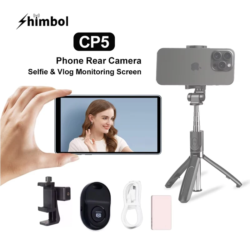 

SHIMBOL CP5 Monitor Screen for iPhone Android Smartphone Rear Camera Wireless magnetic Selfie Monitor Screen VS KingMa PH01