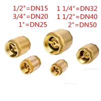 1pcs Brass Thread In-Line Spring Check Valve for Water Control Check Valve Water Pump Valve DN15 DN20 DN25 DN32 DN40 DN50