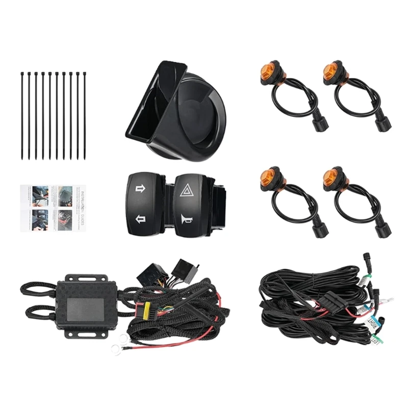 UTV ATVs Street Legal Turn Signal Kit With High Visibility Lights Weatherproof Suitable For Enhanced Safety & Compliance