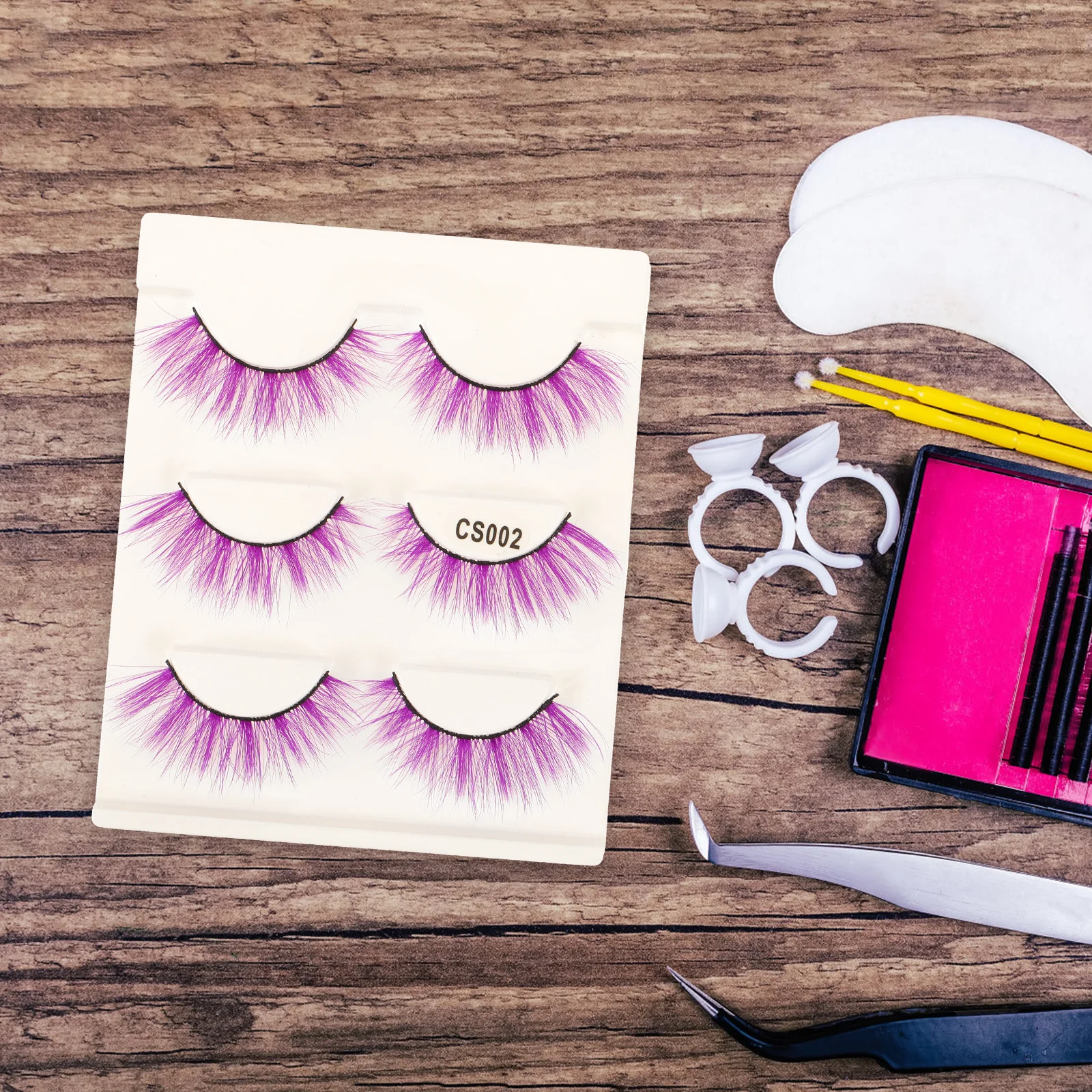 3 أزواج من الرموش المزيفة بتصميم كثيف ثلاثي الأبعاد وخفيف الوزن ومريح للنساء وإكسسوارات مكياج العيون وحفلات المهرجانات #1