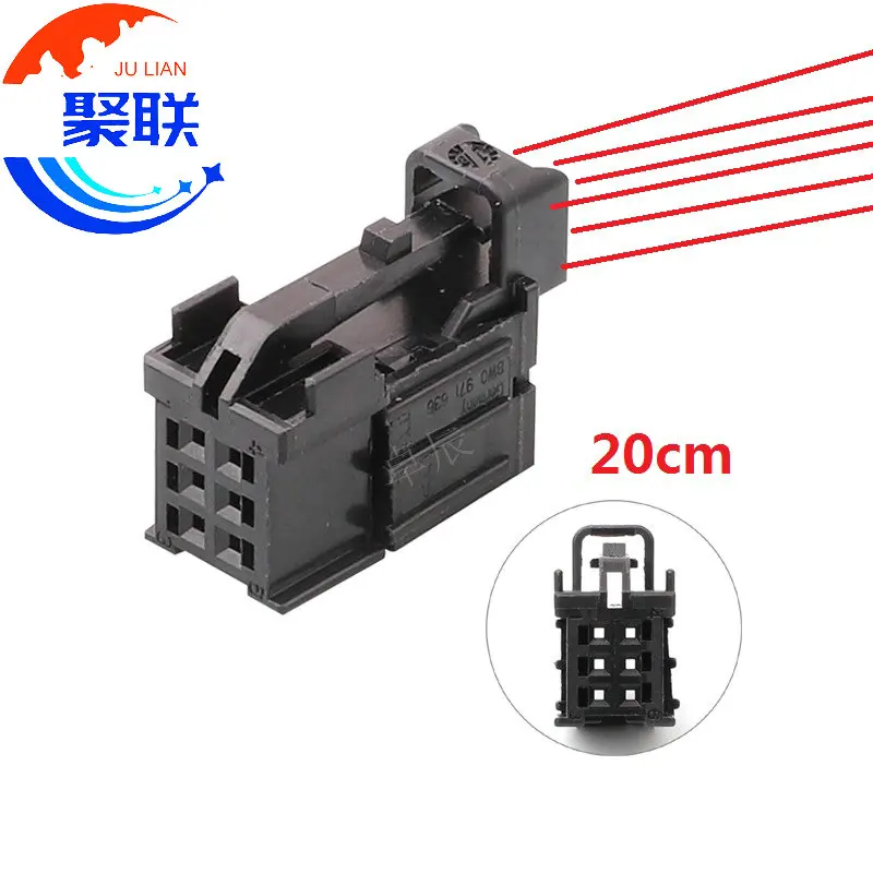 1Set 6Pin 8W0973736 8W0 973 736 1563334-1 Air Conditioner Panel Plug Connector With Terminal For Audi VW 8W0 971 636 8W0971636