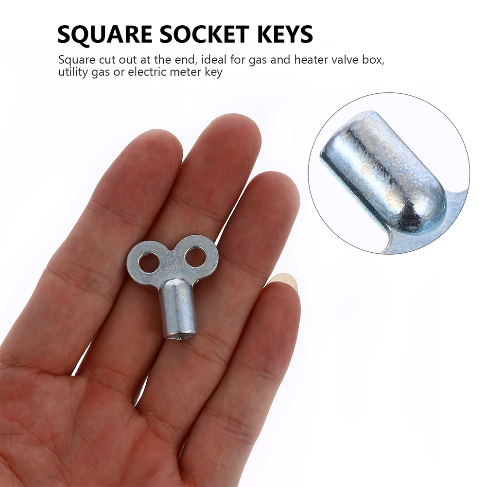 

8pcs Exhaust Valve Key For Radiator Bleeding Air Faucet Heater Vent Square Socket Keys Durable Utility Plumbing Tool Hand Tool