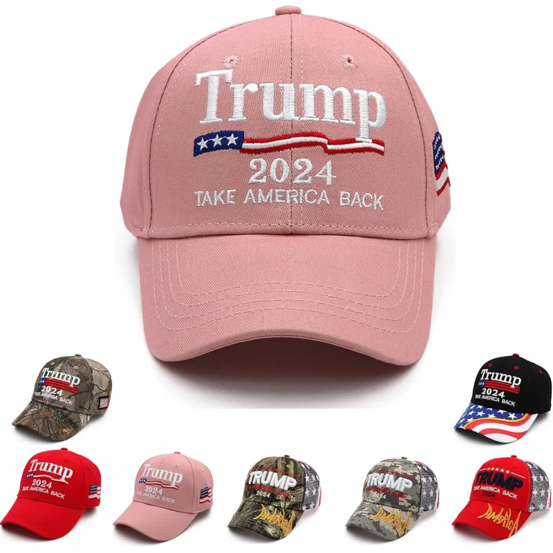 Trump Embroidered Hat Bring Back American Slogan Men's and Women's Adjustable Baseball Hats