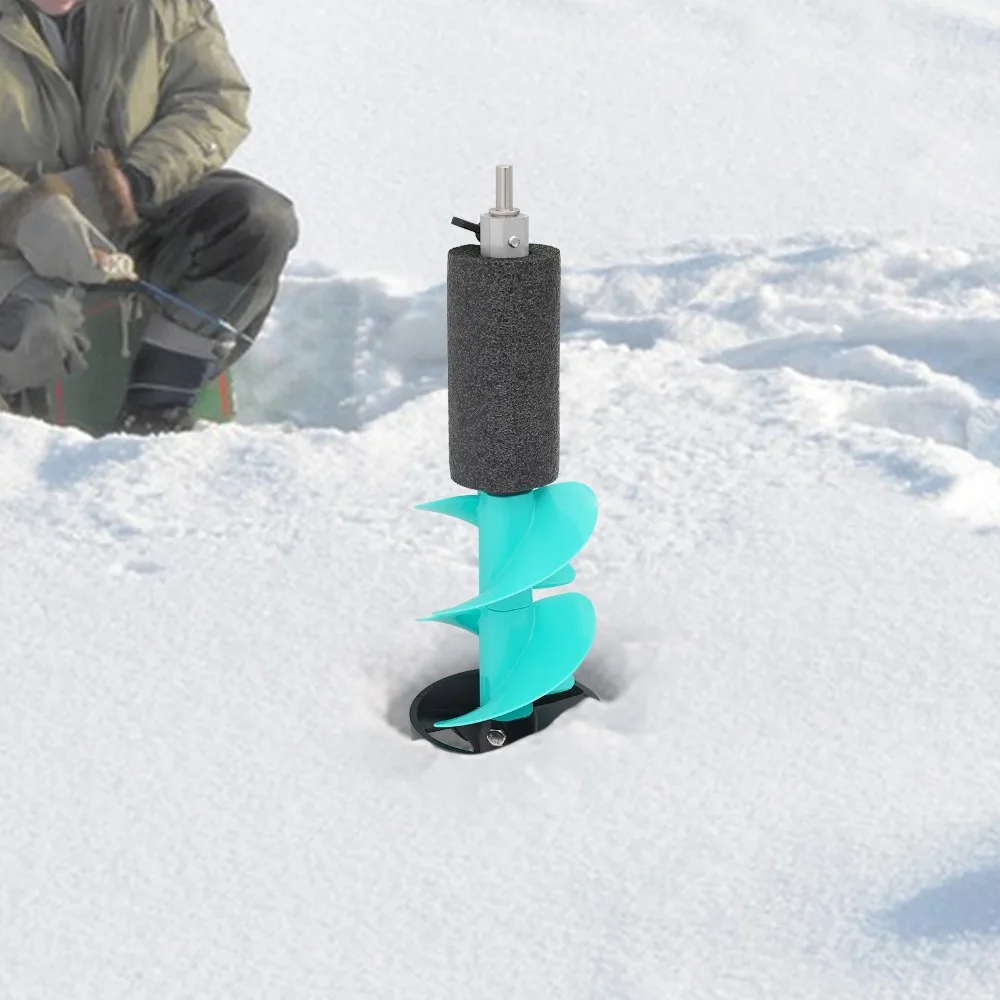 

Foldable Ice Auger, 49cm Nylon Drill Head in Blue, Durable Spiral Ice Drill for Ice Fishing and Rescue, Floating Blade and Easy Storage