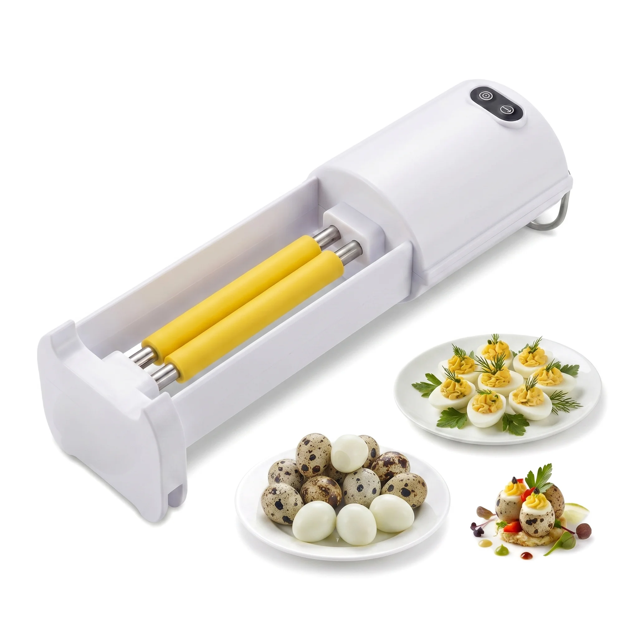 Electric Quail Egg Peeler Machine Only for Cooked Quail Eggs, 3 Second Fast Automatic Quail Egg Shell Remover, Food Grade Quail