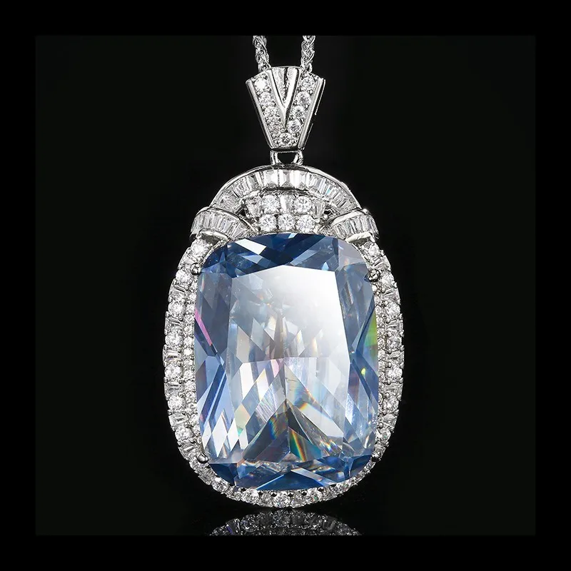 

2025 New Product Zhuang Shengsheng Jewelry Copper Bottom Gold-plated Simulation Color Treasure Temperament Pendant Neckl