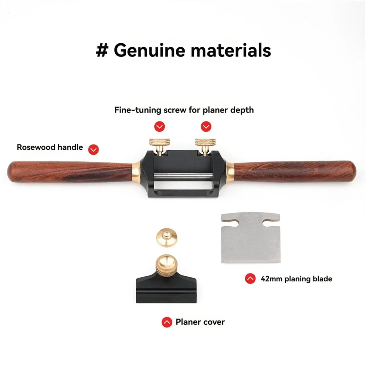 STOCK-Woodworking Bird Planer One-Lined Planer Fine-Tuning Flat Bottom Arc Bottom DIY Musical Instrument Model Mini Planer