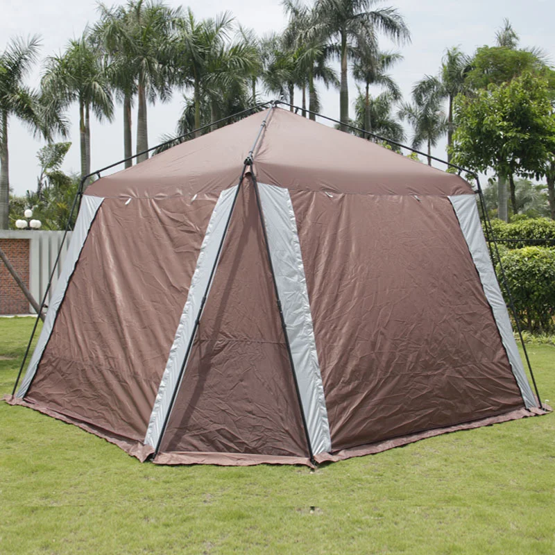 Automatic Windproof Camping Tent with Mosquito Net, Waterproof, Family Party, Gazebo Awning, Sun Shelter, 8-12 Person