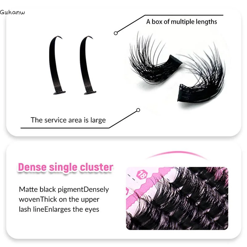 

[WHB]Cluster Volume Personal Eyelash Smart Eyelash Diy Eyelash Curler Eyelash Extension Comic Eyelash Cluster+Bottom+Spikes