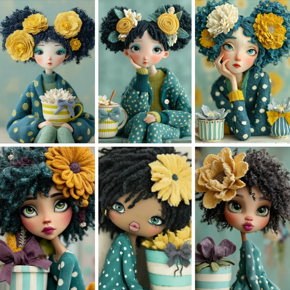 

2026 Diamond Embroidery Girly Art Whimsical Floral Doll DIY Diamond Painting Art Square Rhinestone Mosaic Cross Stitch Decor
