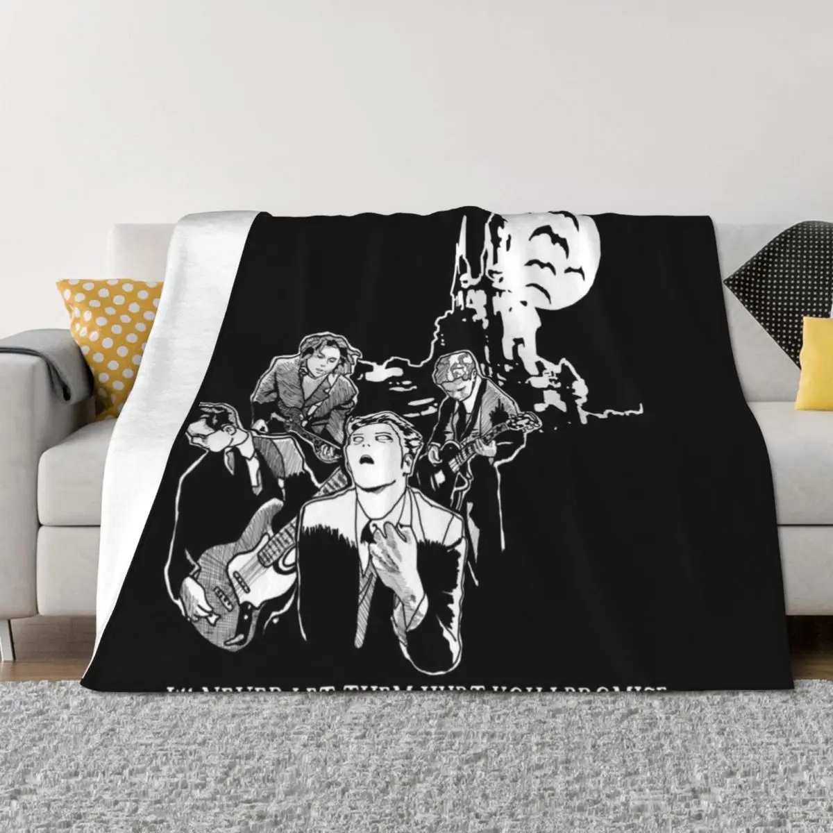 

Vampires Will Never Hurt You Manga Style Throw Blanket heavy to sleep Sofa Bed Cute Plaid Blankets